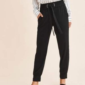 Dynamite high waisted lack pants with tie